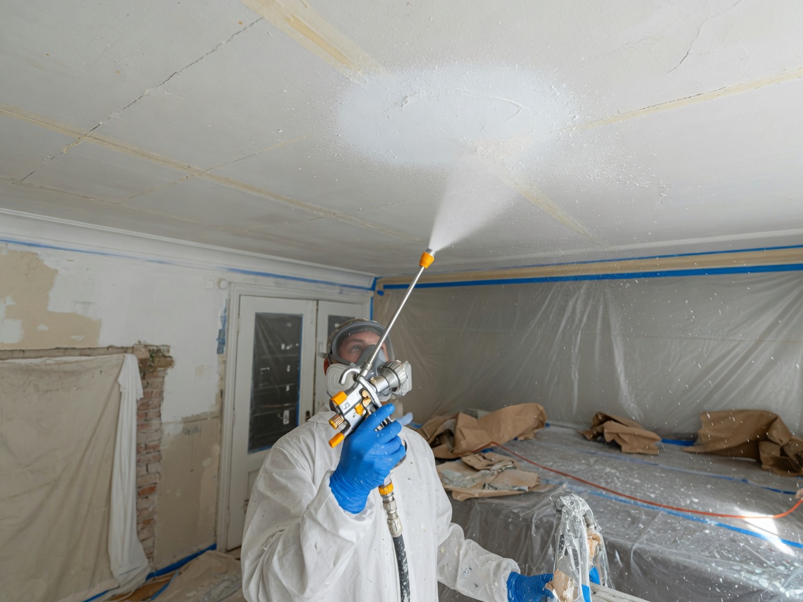 Latex spuiten op plafond